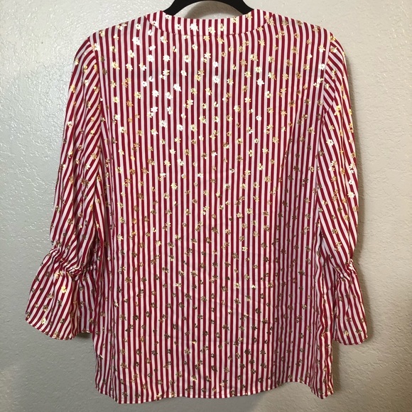 Michael Kors Striped Raspberry Blouse - Picture 3 of 6